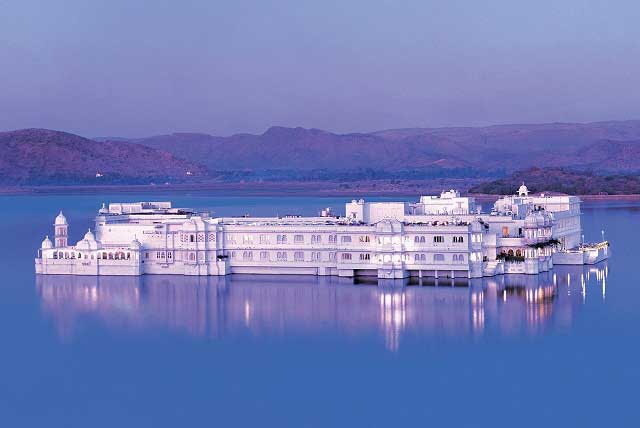 Magnificent elegance of Taj Lake Palace, amidst the ambience of Pichola Lake.